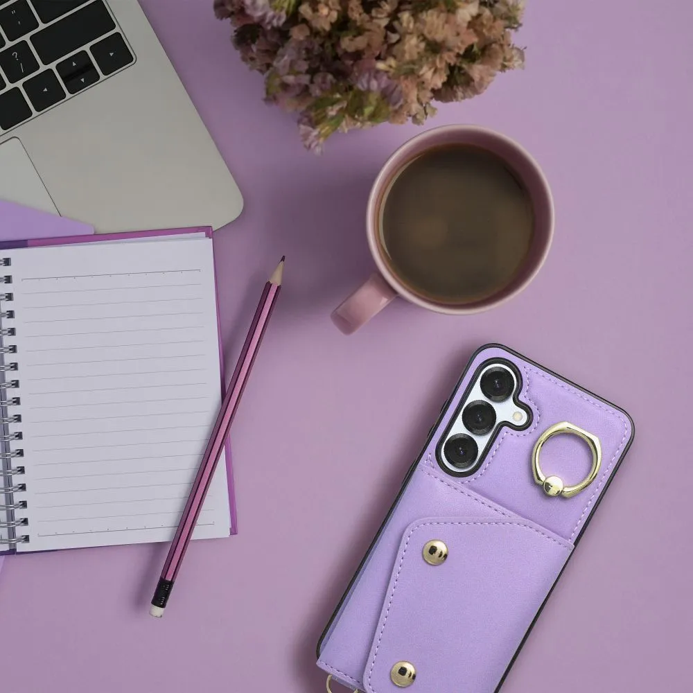 Case passend für Samsung A55 5G Wonder with wallet lilac