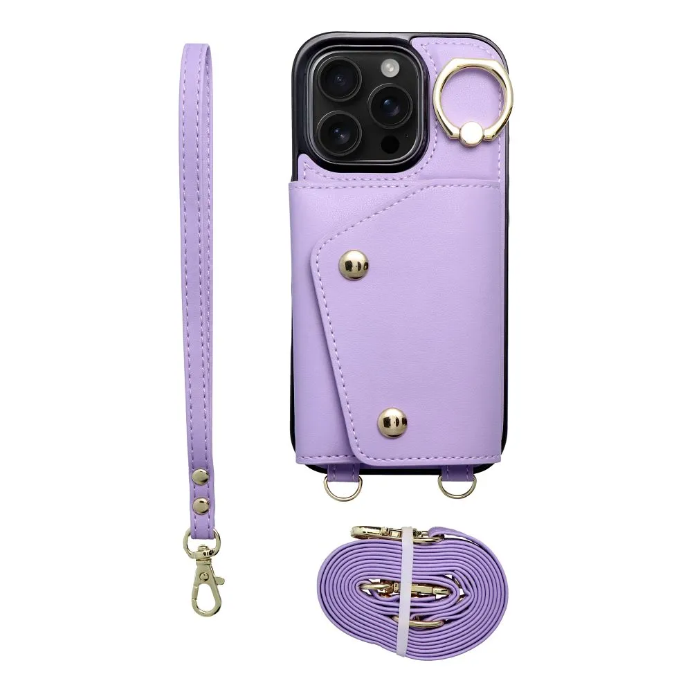 Case passend für iPhone 16 Wonder with wallet lilac