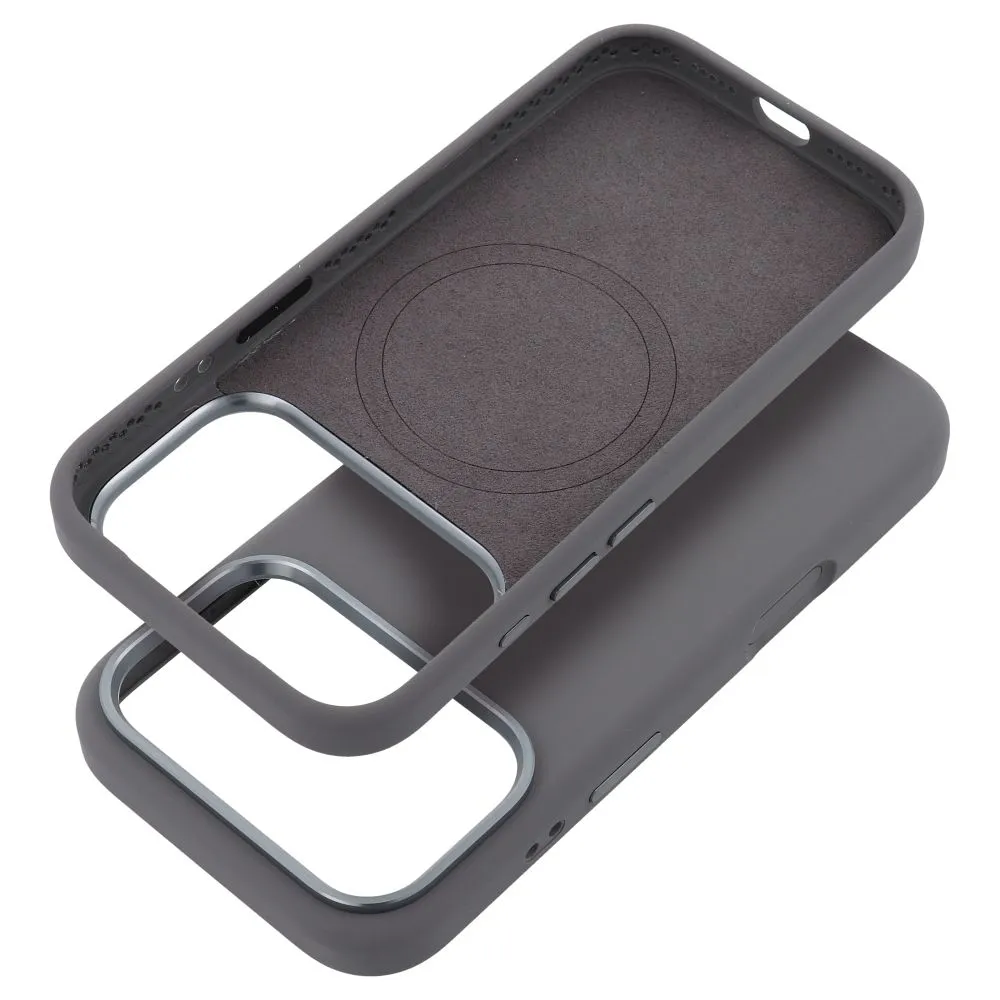 Case passend für Samsung S26 Forcell F-Protect Frame Premium kompatibel mit MagSafe gray