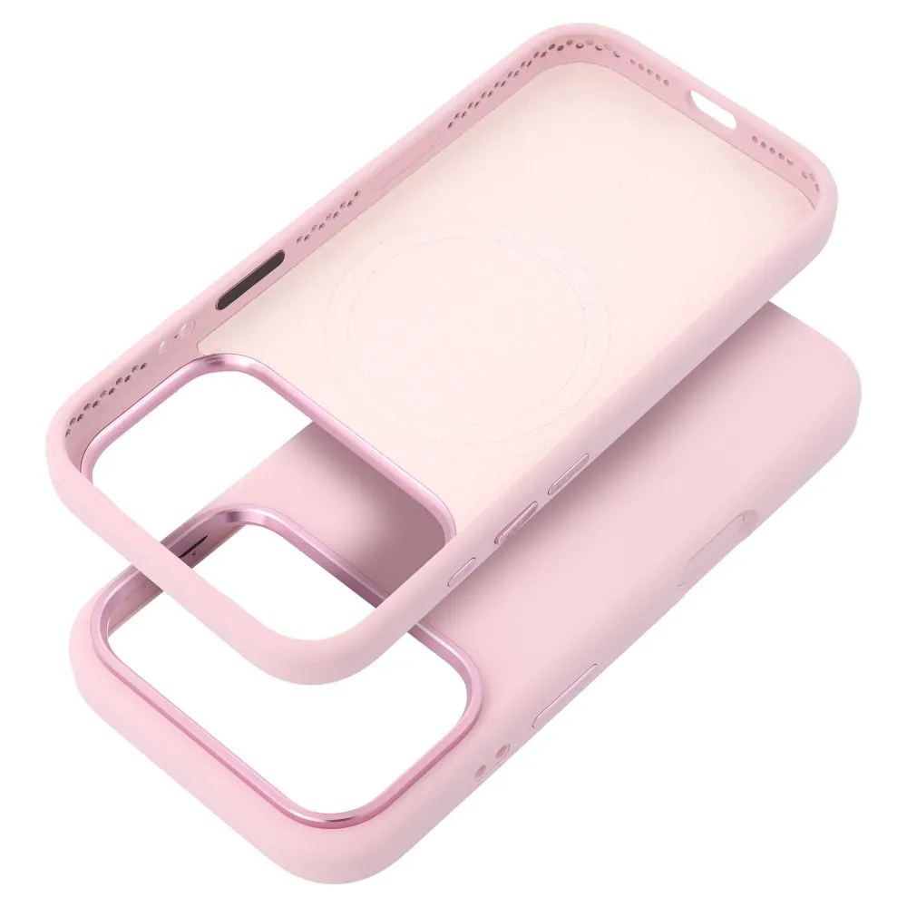 Case passend für Samsung S26 Forcell F-Protect Frame Premium kompatibel mit MagSafe pink