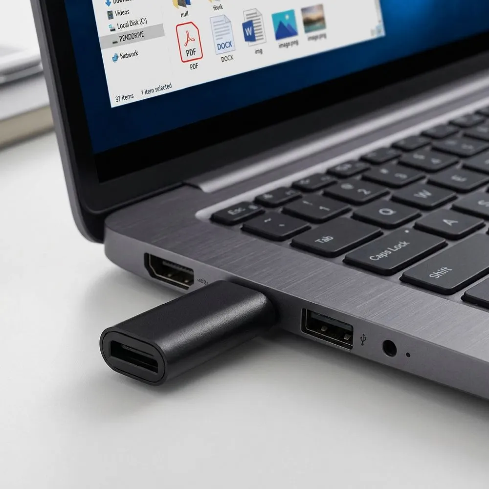 Adapter Micro USB to Type C Blue Star - black