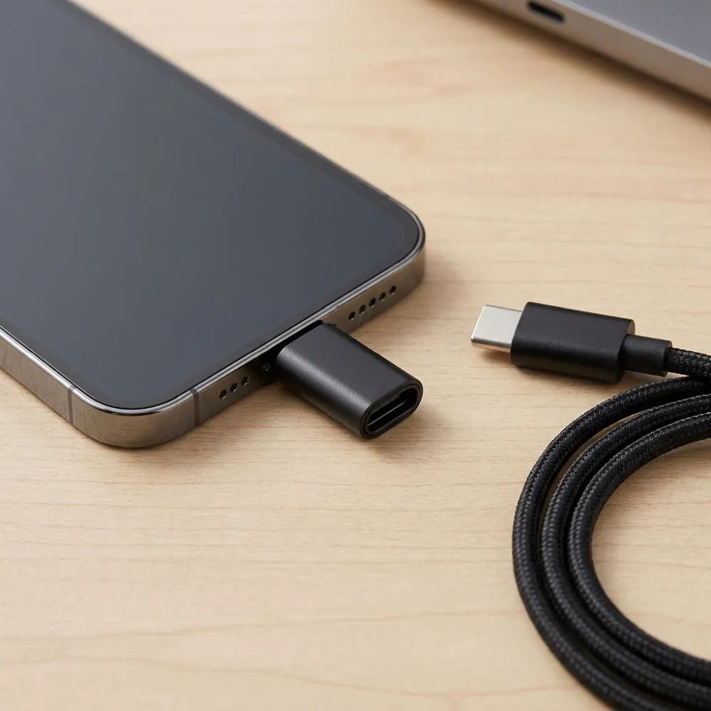 Adapter Type C to Lightning Blue Star - black