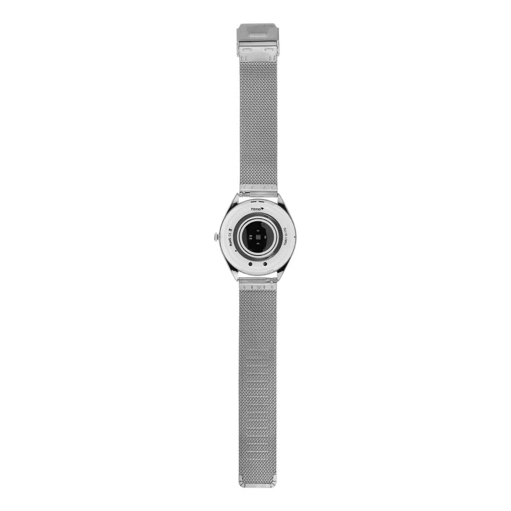 Smartwatch TITMO O-170 (AMOLED, bluetooth call, stainless steal silver mesh strap) silver