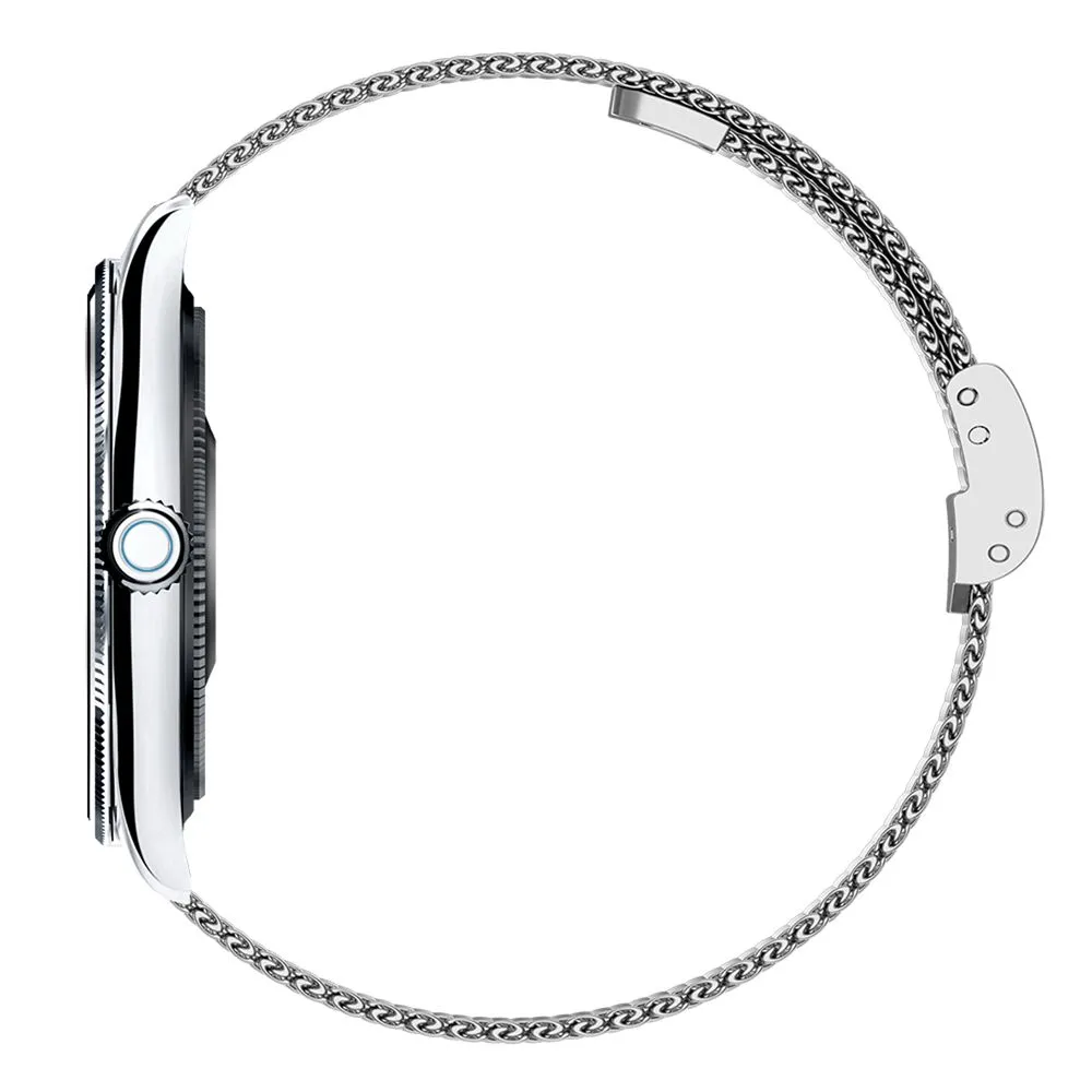 Smartwatch TITMO O-170 (AMOLED, bluetooth call, stainless steal silver mesh strap) silver