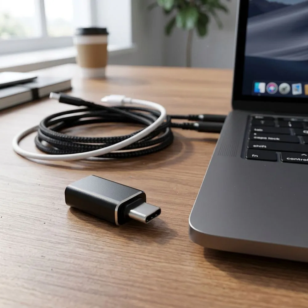 Adapter USB A 3.0 to Type C Blue Star - black