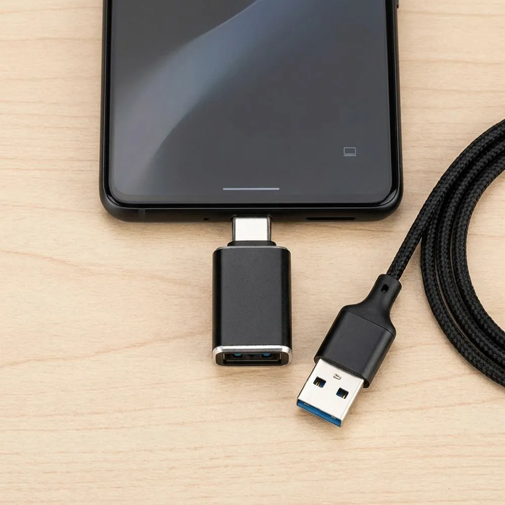 Adapter USB A 3.0 to Type C Blue Star - black