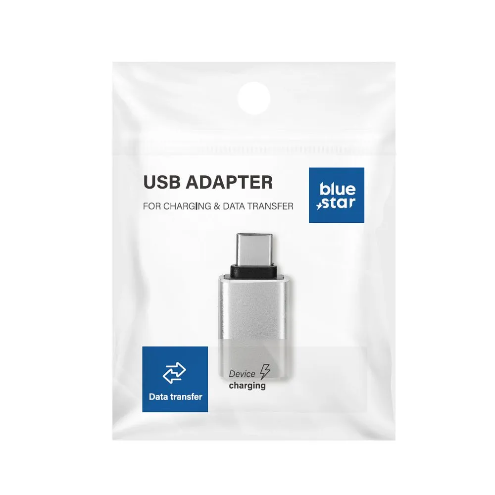Adapter USB A 3.0 to Type C Blue Star - white