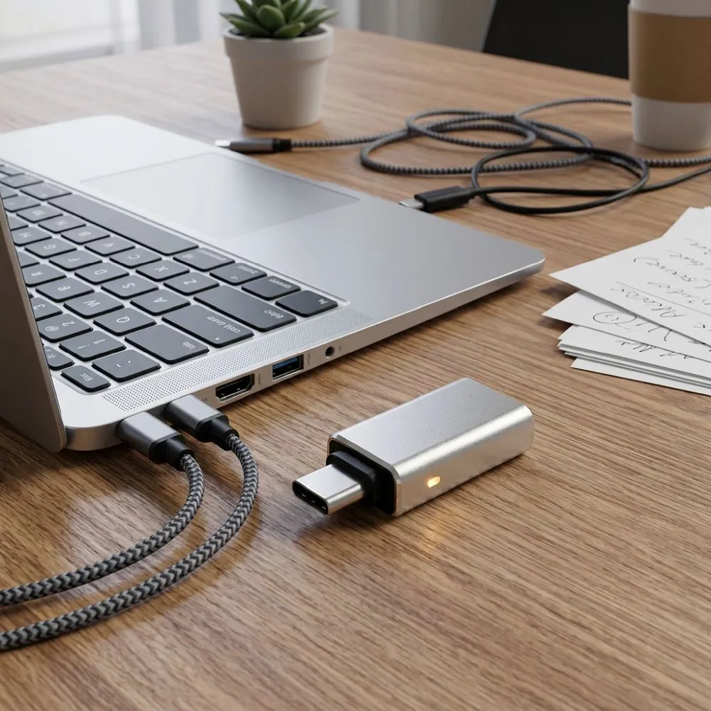 Adapter USB A 3.0 to Type C Blue Star - white