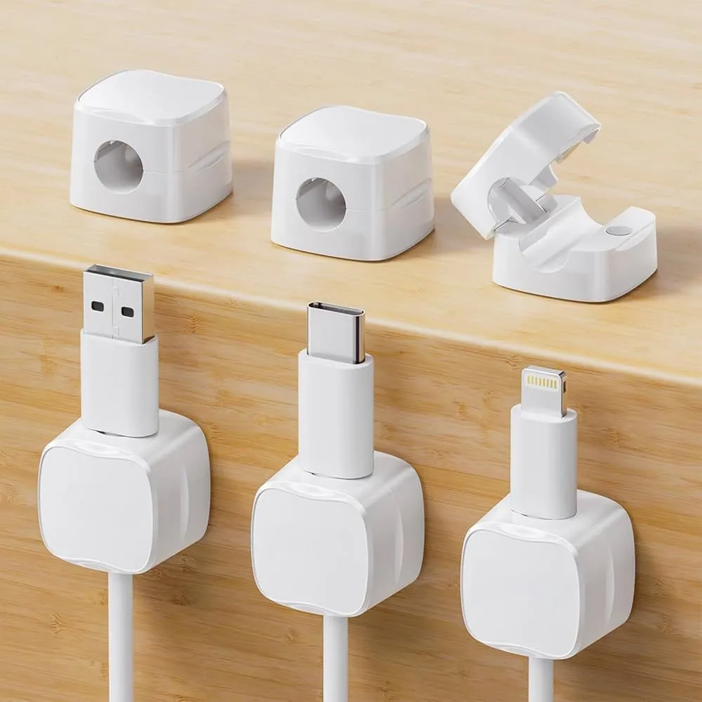 Blue Star PJ-OCZ7 magnetic cable organizer - white (3 pcs.)