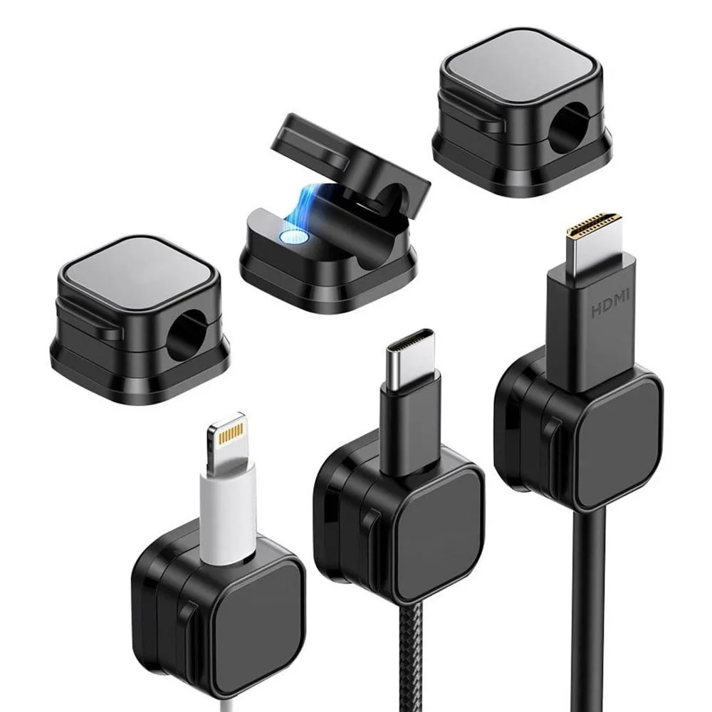 Blue Star PJ-OCZ7 magnetic cable organizer - black (3 pcs.)