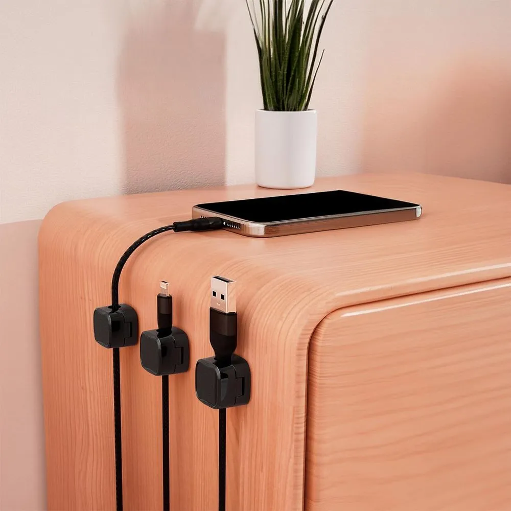 Blue Star PJ-OCZ7 magnetic cable organizer - black (3 pcs.)