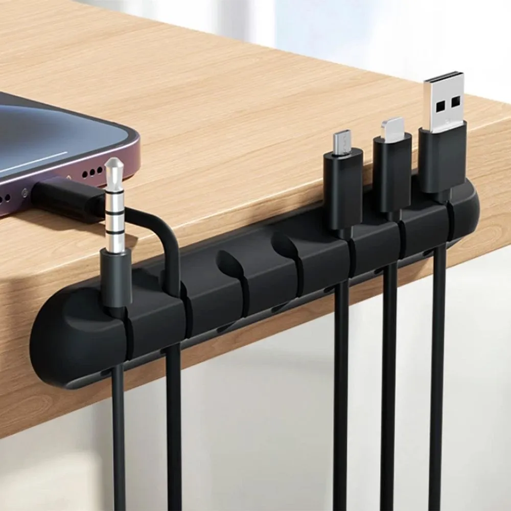 Blue Star PJ-OCZ8 silicone self-adhesive organizer passend für 7 cables - black (1 pc.)