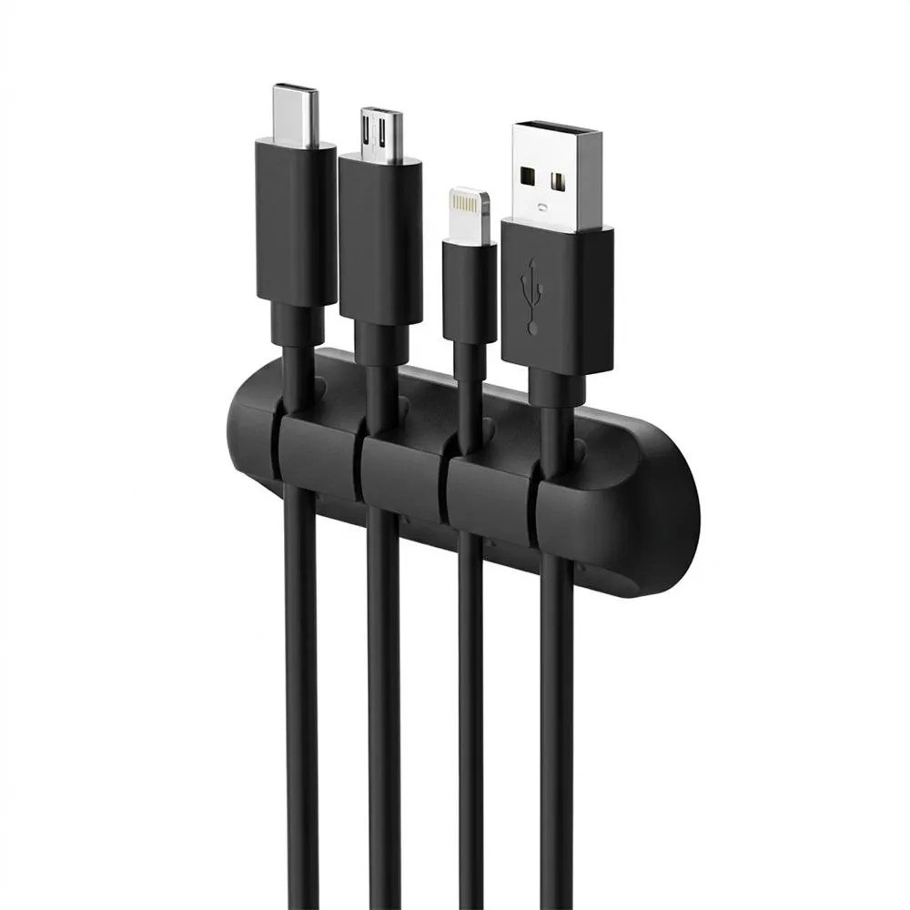 Blue Star PJ-OCZ23 silicone self-adhesive organizer passend für 4 cables - black (1 pc.)