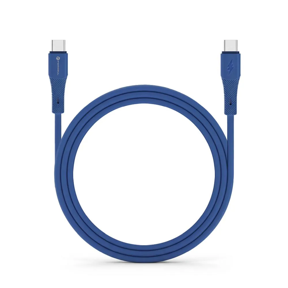 Cable USB C to USB C Forcell F-Energy QC4.0 PD 3A 60W Silicone 1 m C344 navy blue