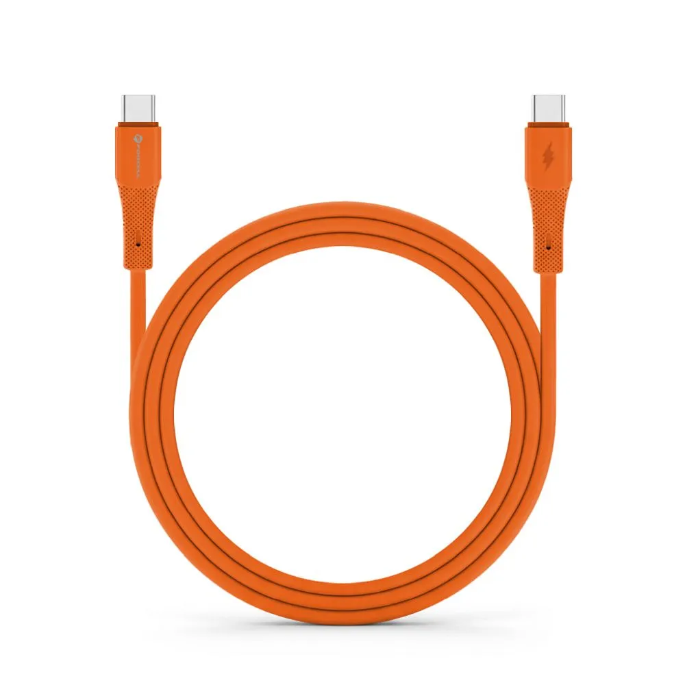 Cable USB C to USB C Forcell F-Energy QC4.0 PD 5A 100W Silicone 1 m C347 navy orange