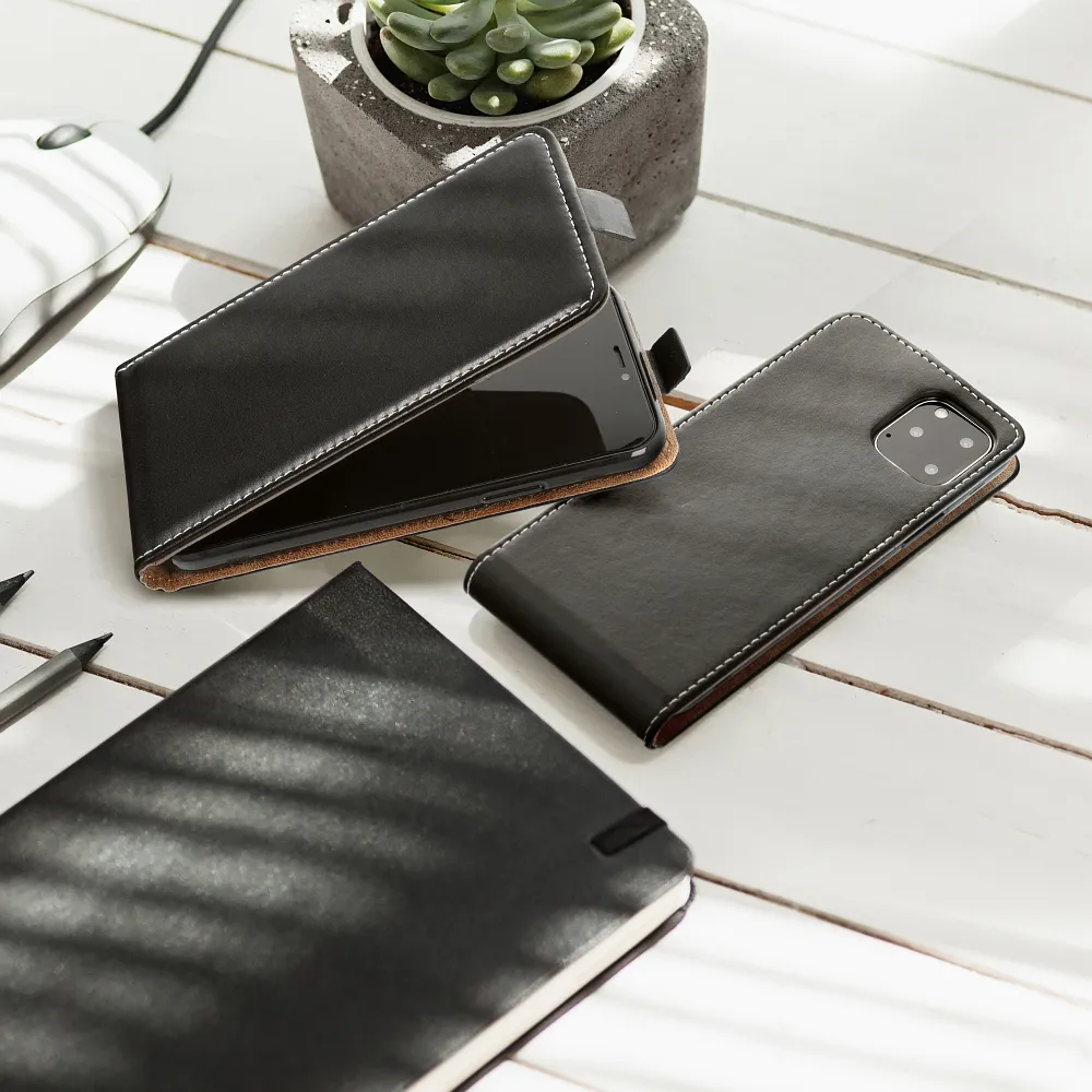 Vertical flip case passend für Xiaomi Redmi NOTE 15 5G Slim Flexi Fresh black