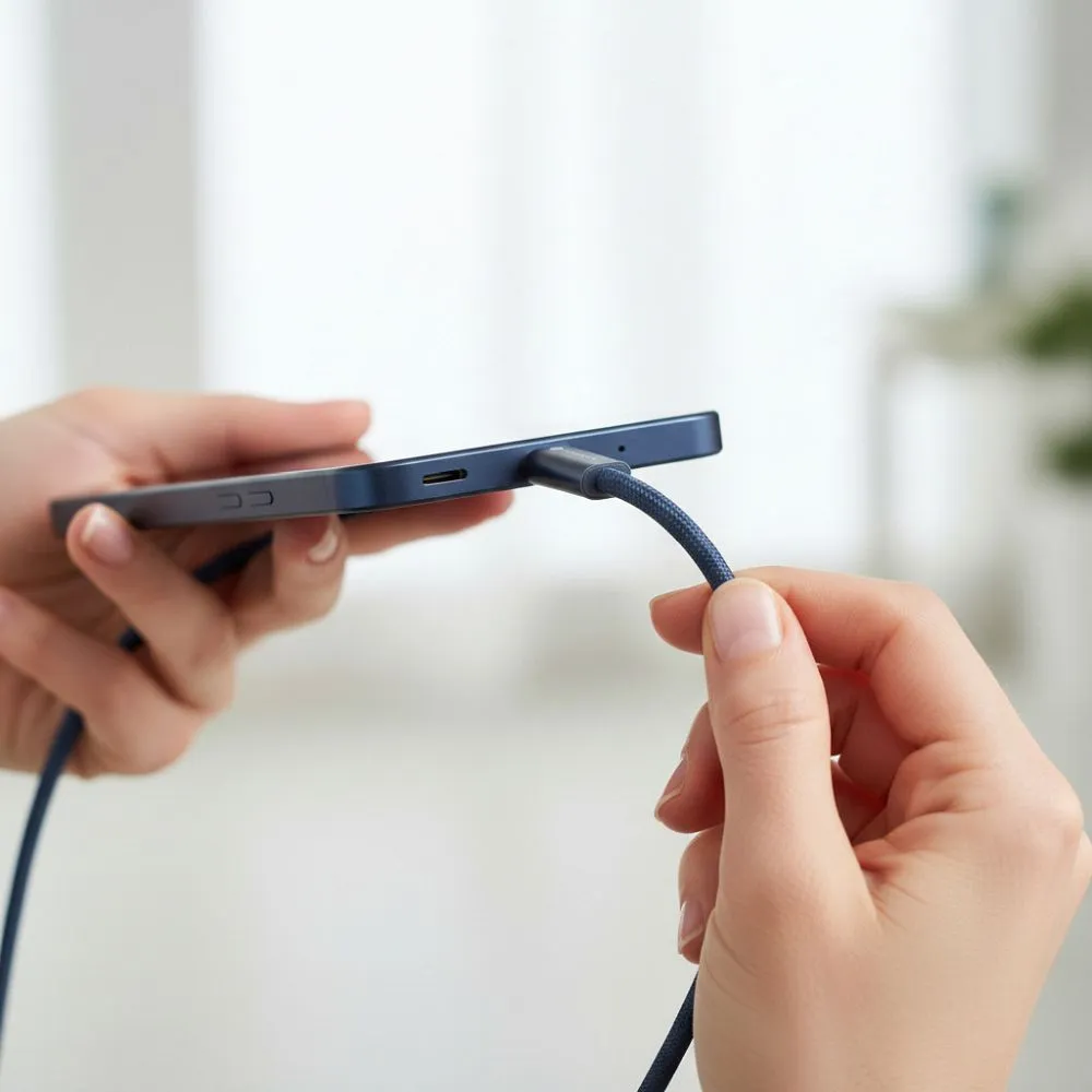 Cable USB C to USB C Forcell F-Energy QC4.0 PD 3A 60W Cafule Color 1,2 m ACYH23 dark blue