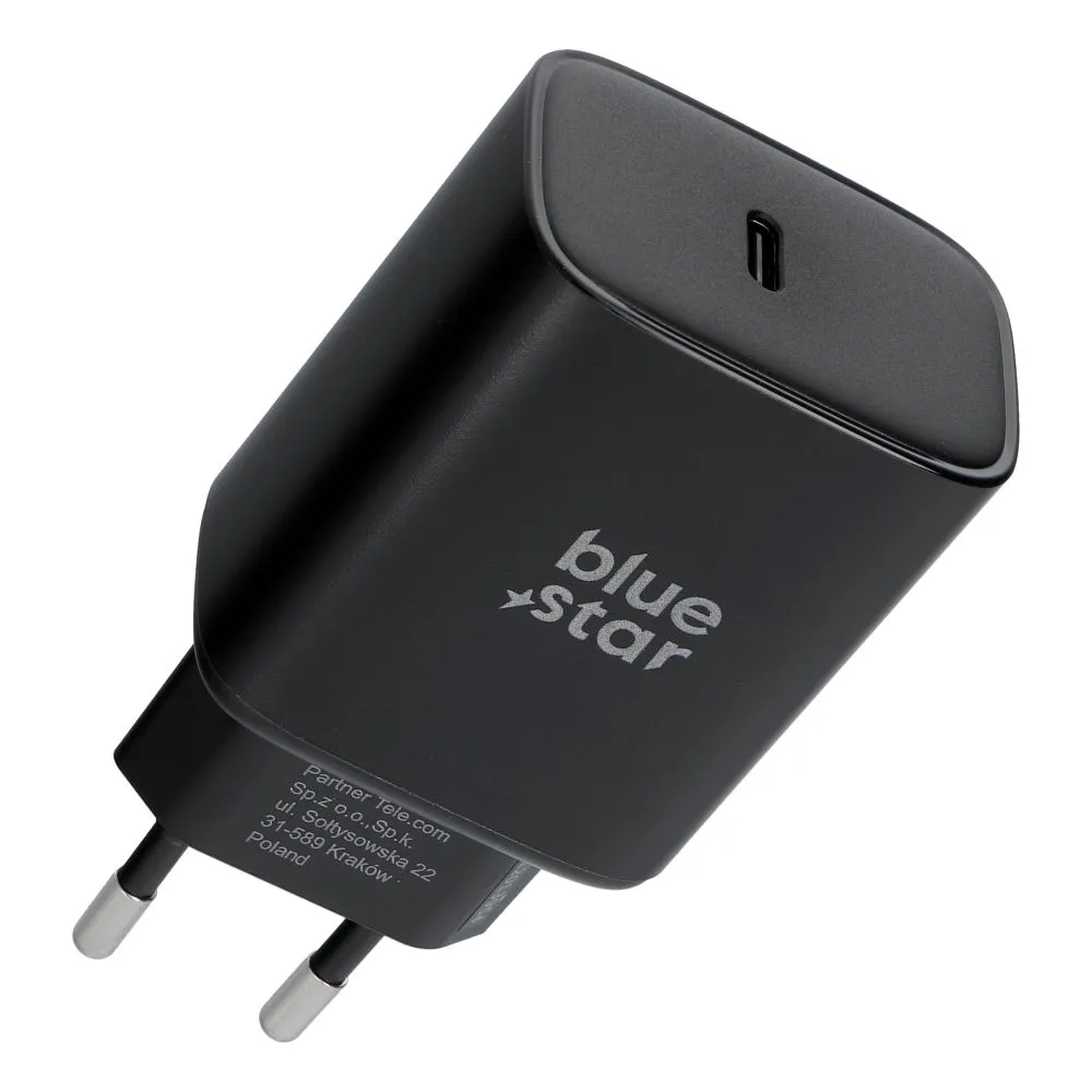 Phone charger Blue Star USB C AVS (iPhone 17Pro/Pro Max) SFC2.0 3A 60W TFB-AVS-60W black