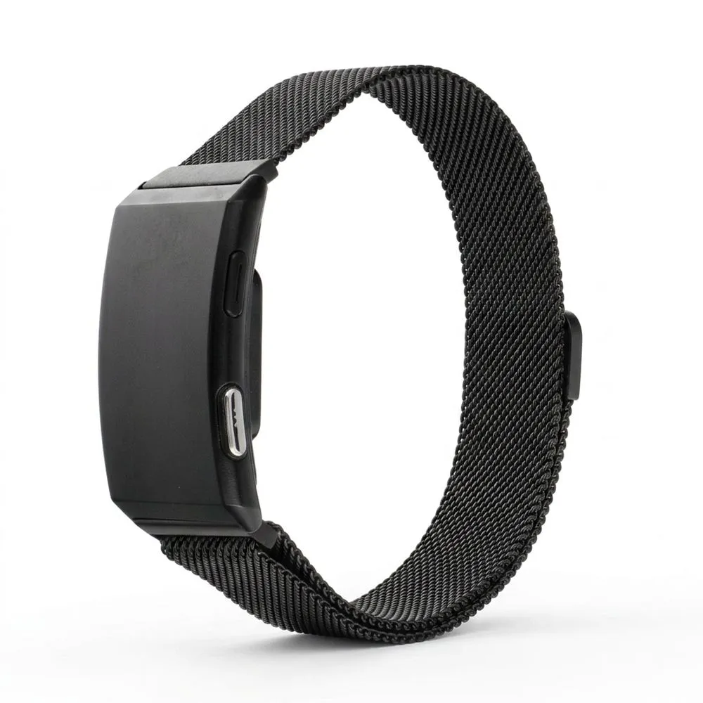 Smart fitness band with IP68 Waterproof Rating, ECG, Heart Rate, HRV, Blood Pressure, SpO2, Sleep & Stress Monitoring TITMO Loop I-110 black