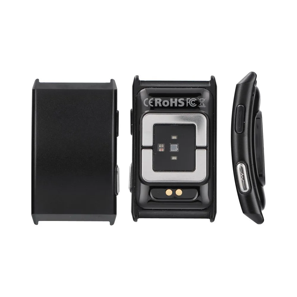 Smart fitness band with IP68 Waterproof Rating, ECG, Heart Rate, HRV, Blood Pressure, SpO2, Sleep & Stress Monitoring TITMO Loop I-110 black