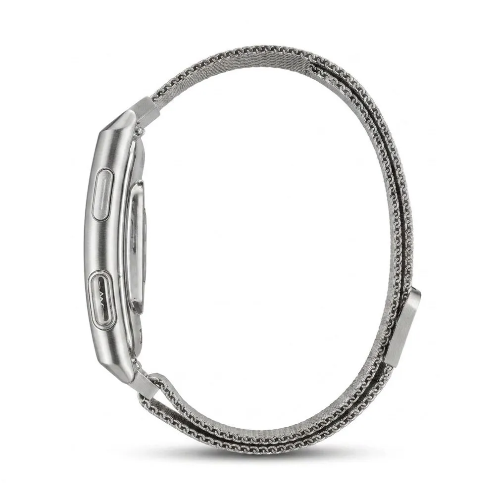 Smart fitness band with IP68 Waterproof Rating, ECG, Heart Rate, HRV, Blood Pressure, SpO2, Sleep & Stress Monitoring TITMO Loop I-110 silver