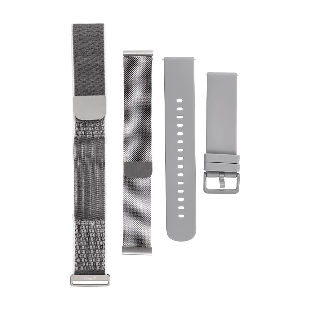 Smart fitness band with IP68 Waterproof Rating, ECG, Heart Rate, HRV, Blood Pressure, SpO2, Sleep & Stress Monitoring TITMO Loop I-110 silver