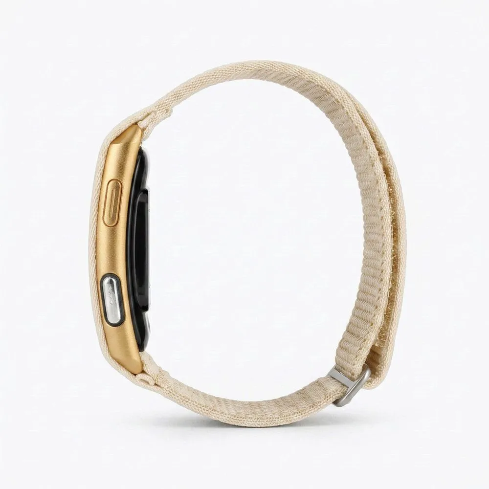 Smart fitness band with IP68 Waterproof Rating, ECG, Heart Rate, HRV, Blood Pressure, SpO2, Sleep & Stress Monitoring TITMO Loop I-110 gold