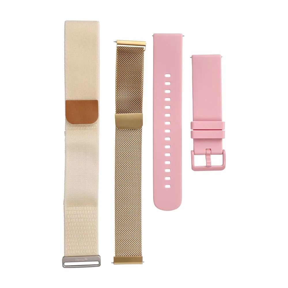 Smart fitness band with IP68 Waterproof Rating, ECG, Heart Rate, HRV, Blood Pressure, SpO2, Sleep & Stress Monitoring TITMO Loop I-110 gold