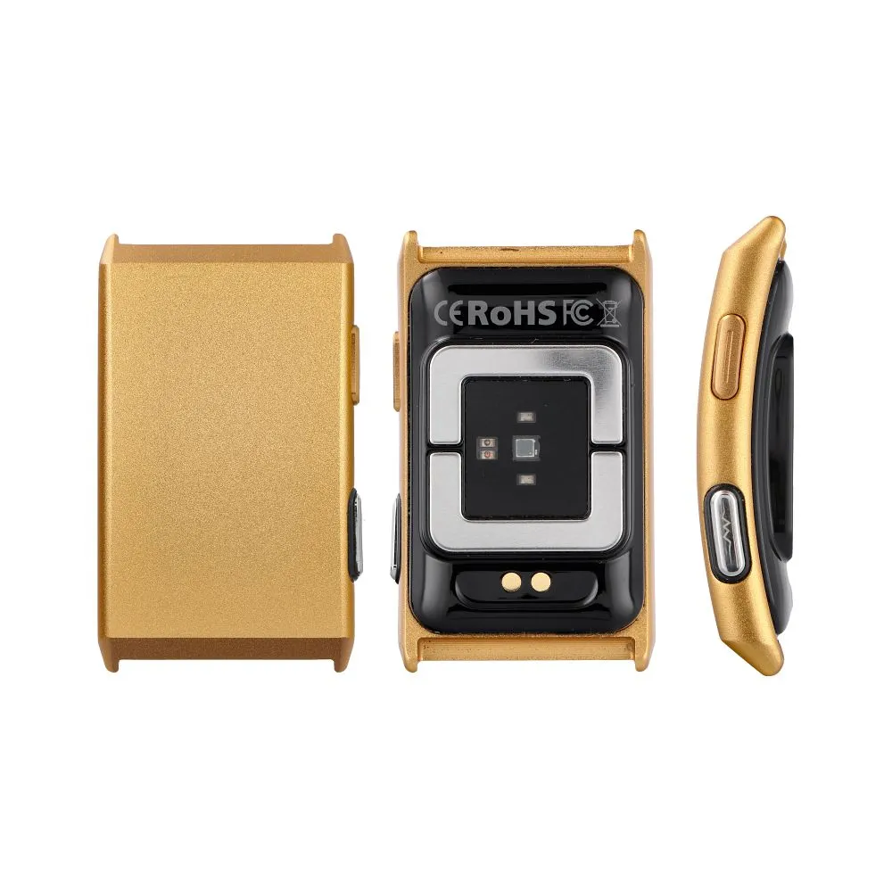 Smart fitness band with IP68 Waterproof Rating, ECG, Heart Rate, HRV, Blood Pressure, SpO2, Sleep & Stress Monitoring TITMO Loop I-110 gold