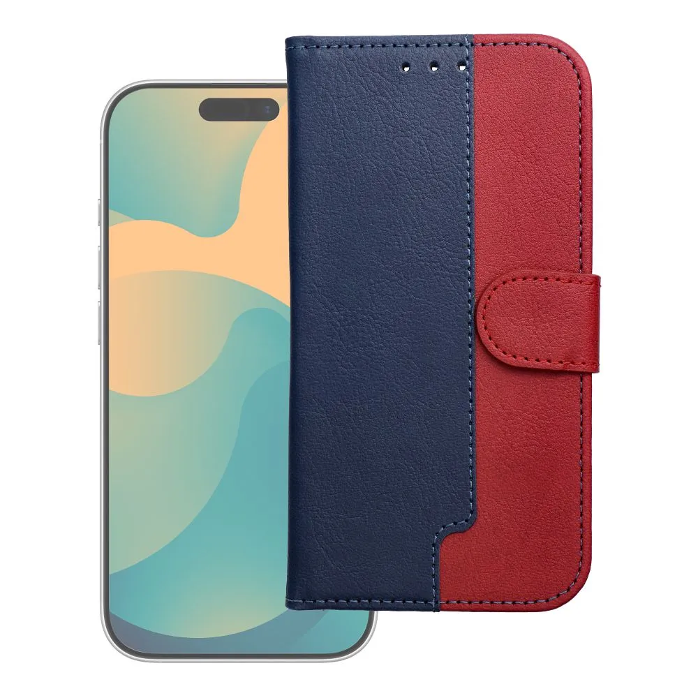 Flip case passend für iPhone 17 / 18 Split Book navy and red