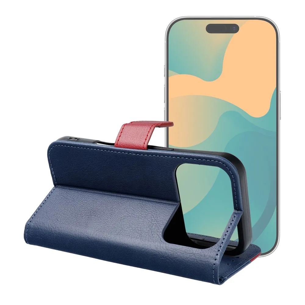 Flip case passend für iPhone 17 PRO MAX / 18 PRO MAX Split Book navy and red