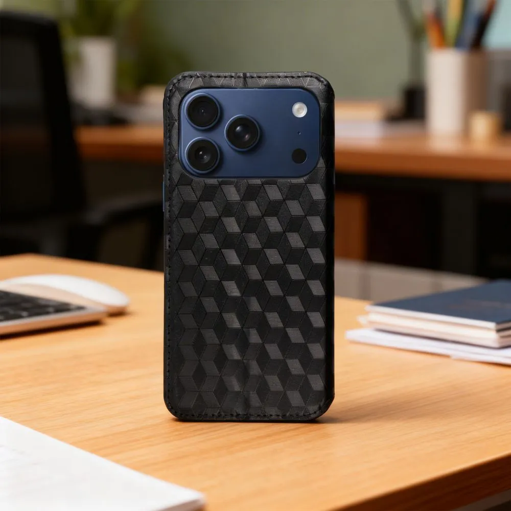 Flip case passend für iPhone 17 PRO MAX / 18 PRO MAX Cubic Book black