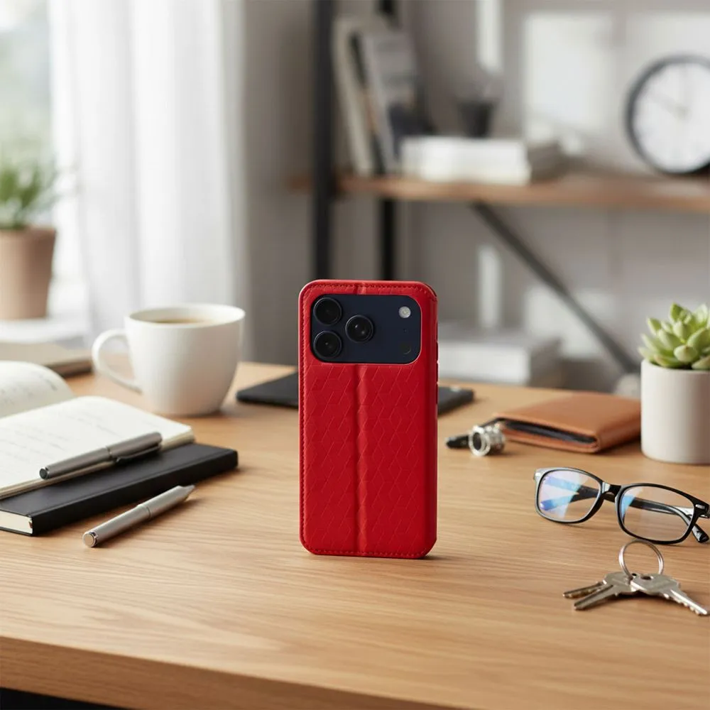 Flip case passend für iPhone 17 / 18 Cubic Book red