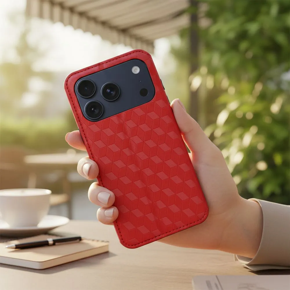 Flip case passend für iPhone 17 PRO MAX / 18 PRO MAX Cubic Book red