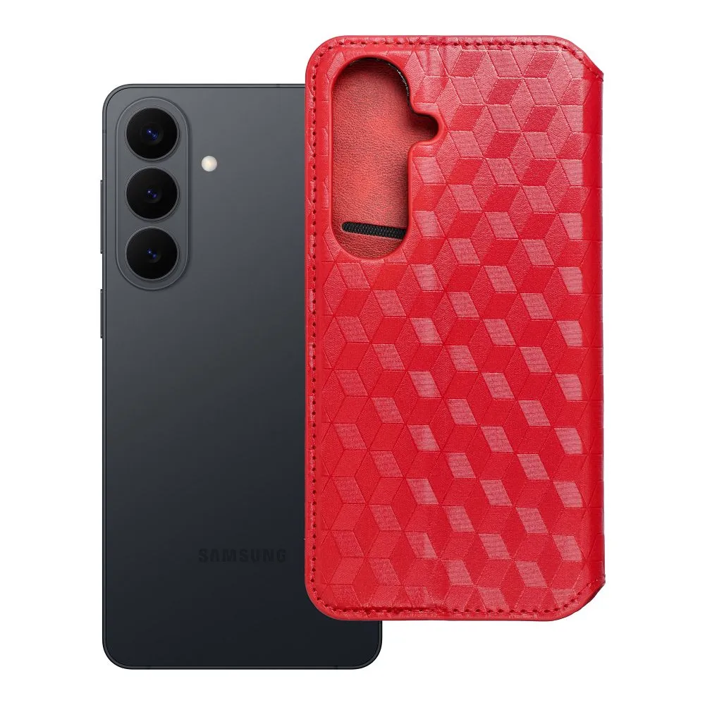 Flip case passend für Samsung S26 Cubic Book red