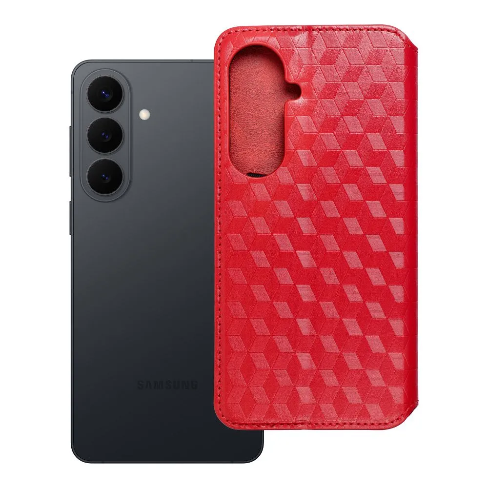 Flip case passend für Samsung S26 PLUS Cubic Book red