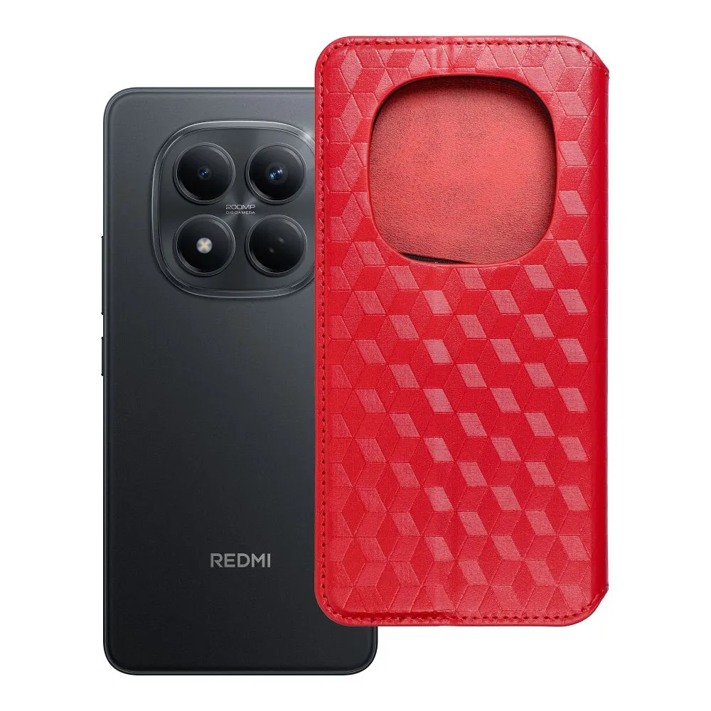 Flip case passend für Xiaomi Redmi NOTE 15 PRO 5G Cubic Book red