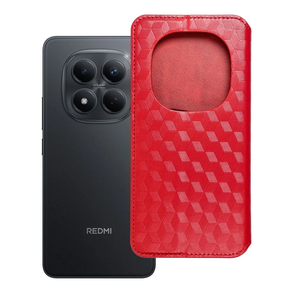 Flip case passend für Xiaomi Redmi NOTE 15 PRO Plus 5G Cubic Book red
