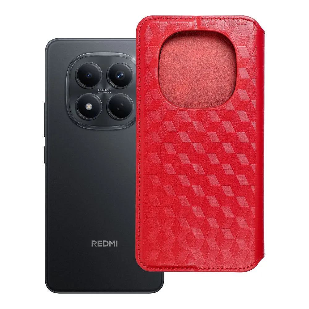 Flip case passend für Xiaomi Redmi NOTE 15 5G Cubic Book red