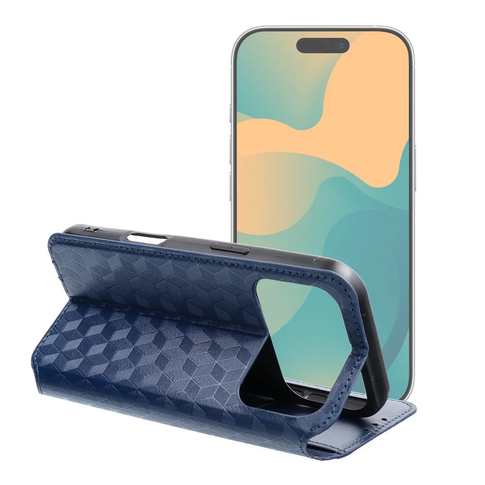 Flip case passend für iPhone 17 PRO / 18 PRO Cubic Book blue
