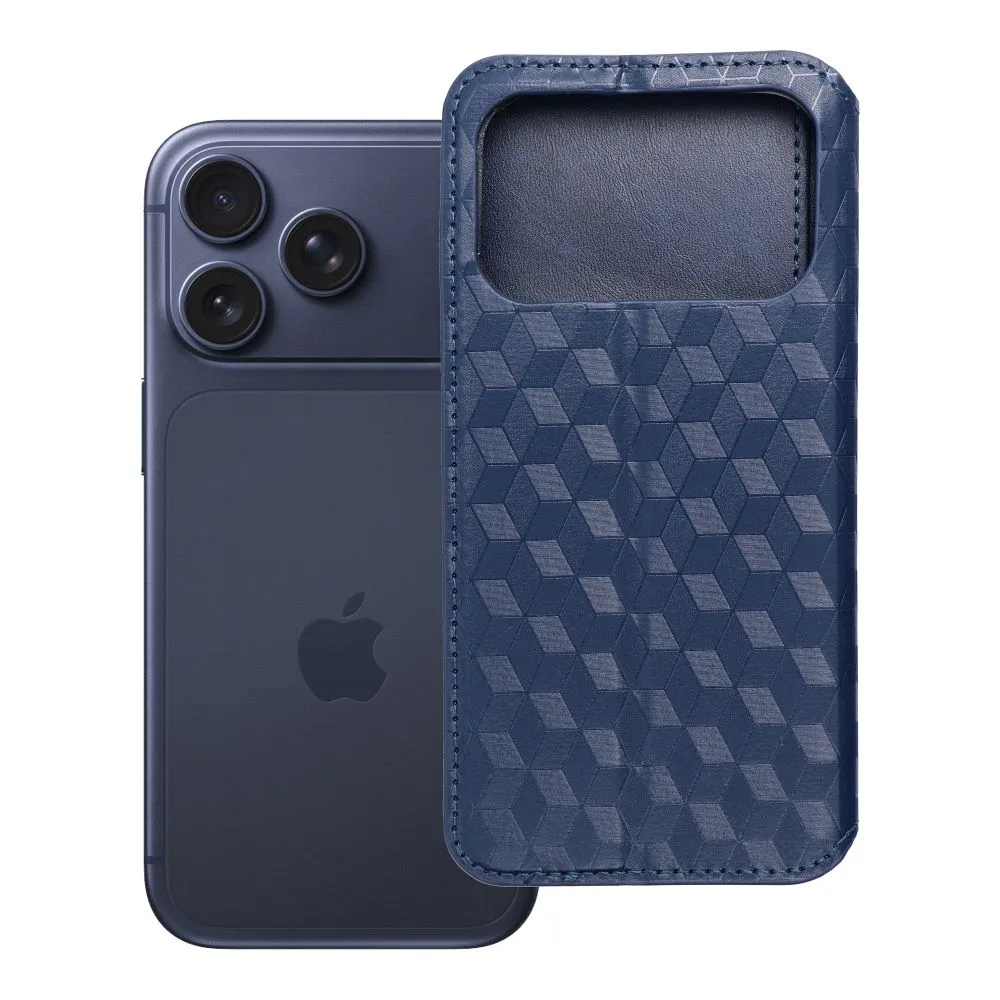 Flip case passend für iPhone 17 PRO / 18 PRO Cubic Book blue
