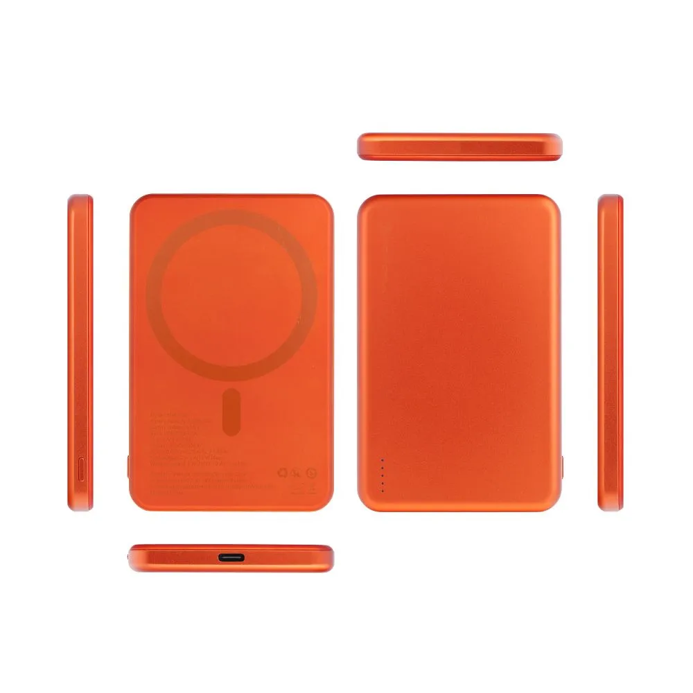Powerbank kompatibel mit MagSafe Forcell F-Energy Slim F5K9 QC4.0 PD3.0 15W 5000 mAh orange