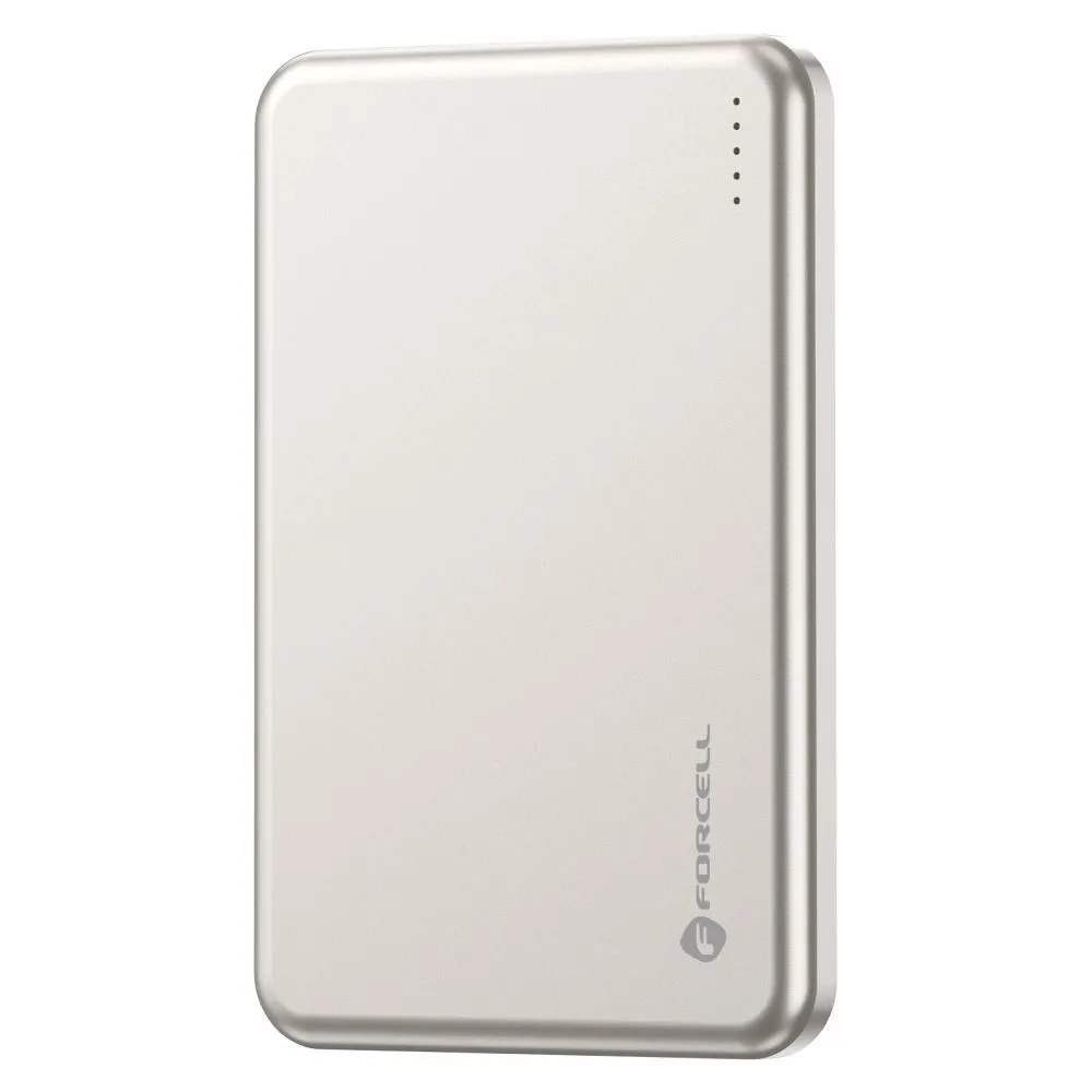 Powerbank kompatibel mit MagSafe Forcell F-Energy Slim F5K9 QC4.0 PD3.0 15W 5000 mAh cloud dancer