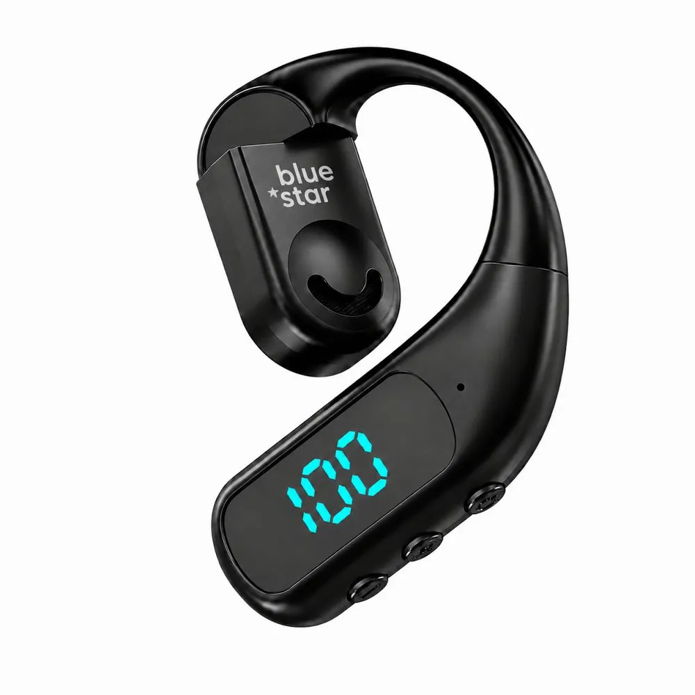 Wireless mono headset Blue Star Hook black