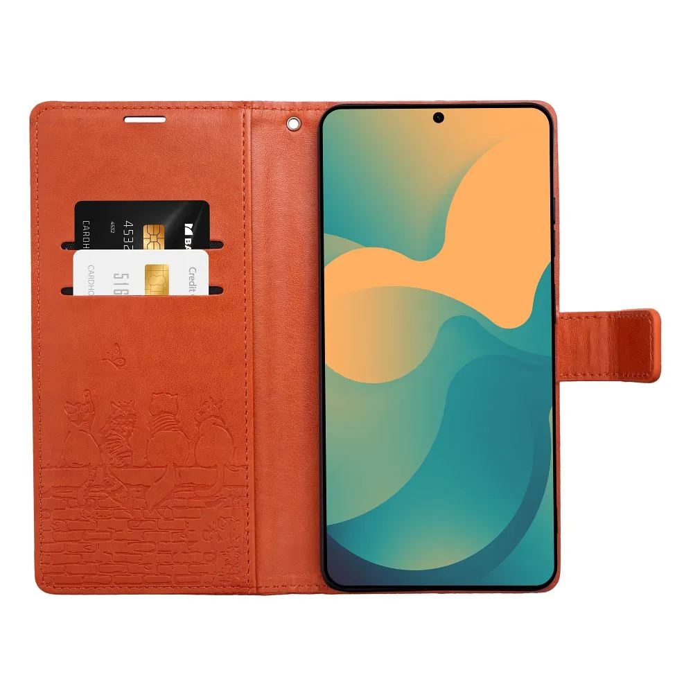 Flip case passend für Redmi NOTE 15 PRO PLUS 5G Mezzo Book cats brown