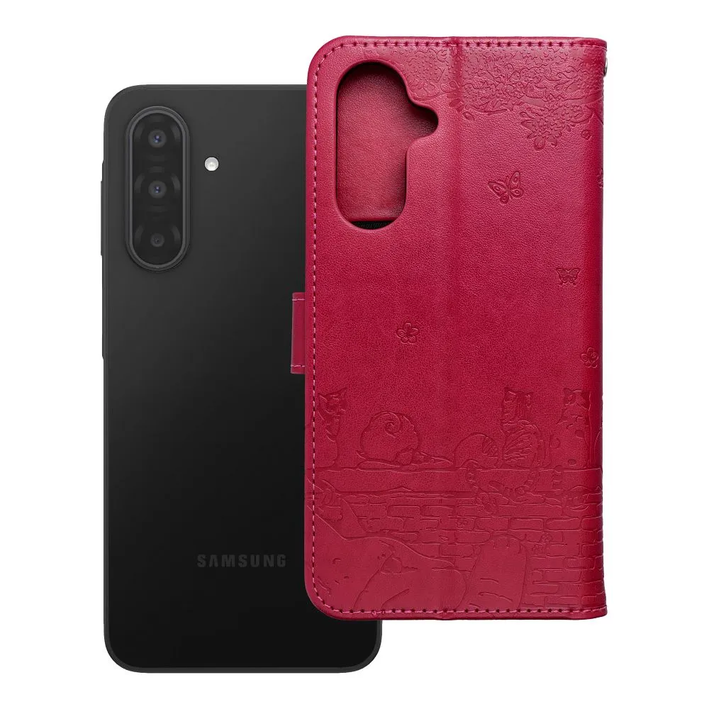 Flip case passend für Samsung A17 Mezzo Book cats red
