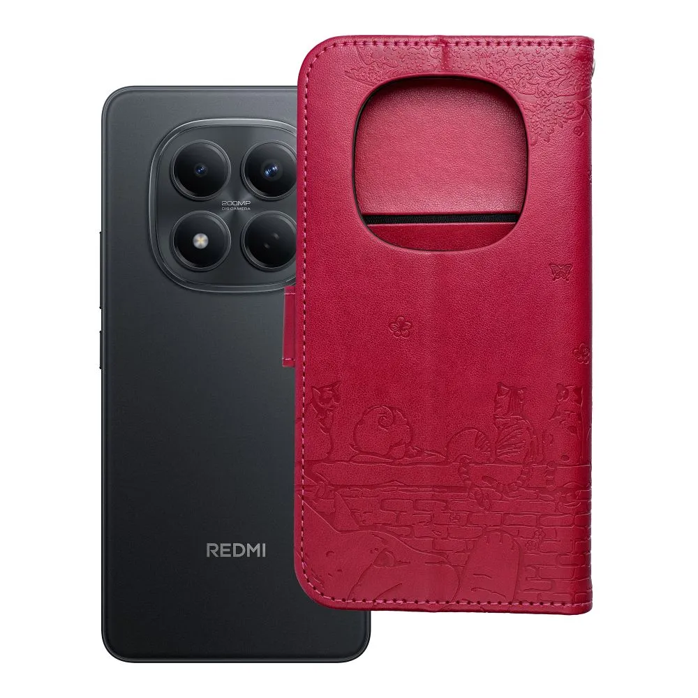 Flip case passend für Redmi NOTE 15 PRO 5G Mezzo Book cats red