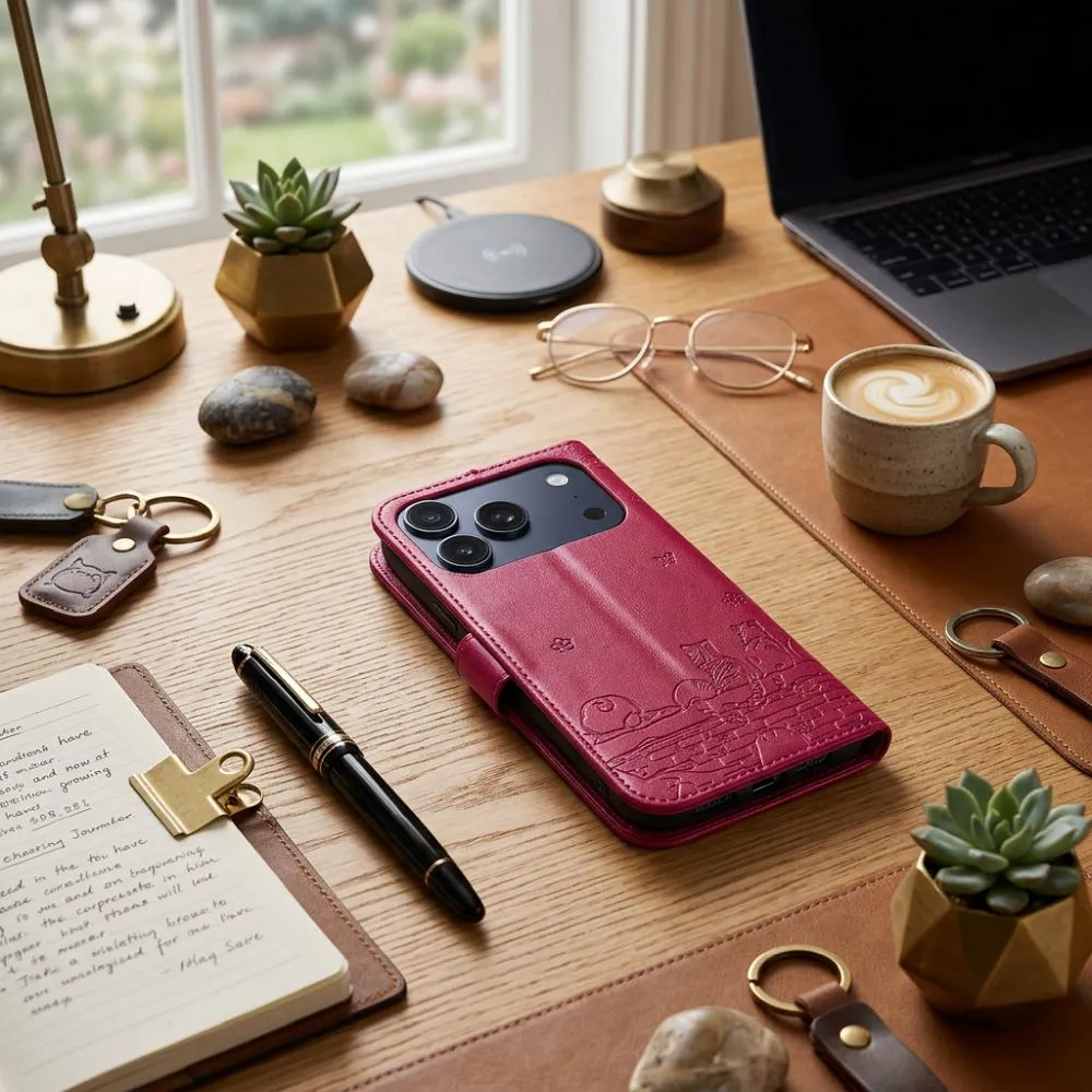 Flip case passend für iPhone 17 / 18 Mezzo Book cats red