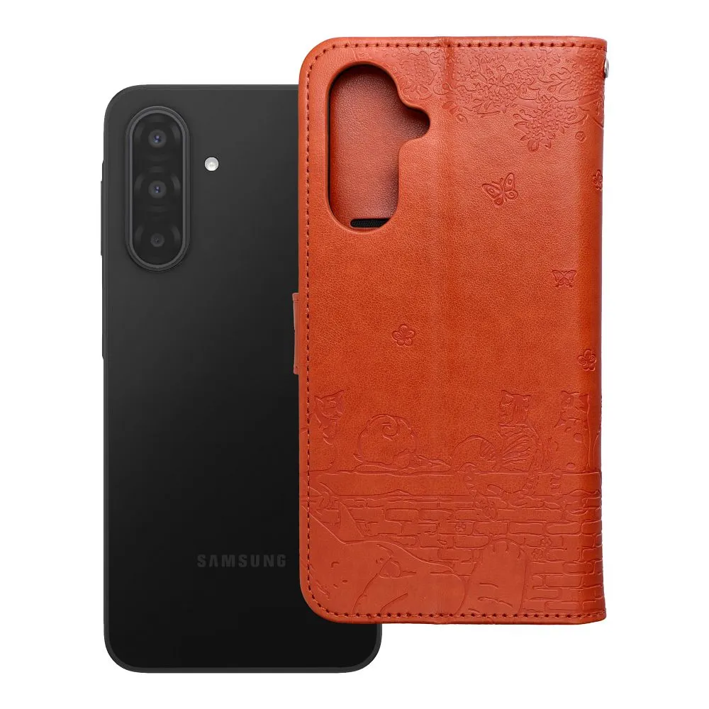 Flip case passend für Samsung A17 Mezzo Book cats brown
