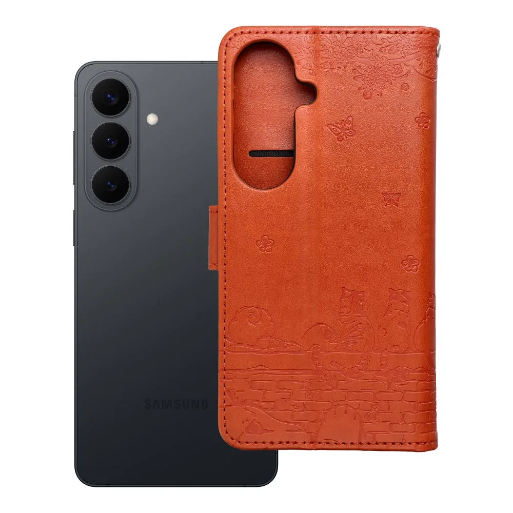 Flip case passend für Samsung S26 Mezzo Book cats brown